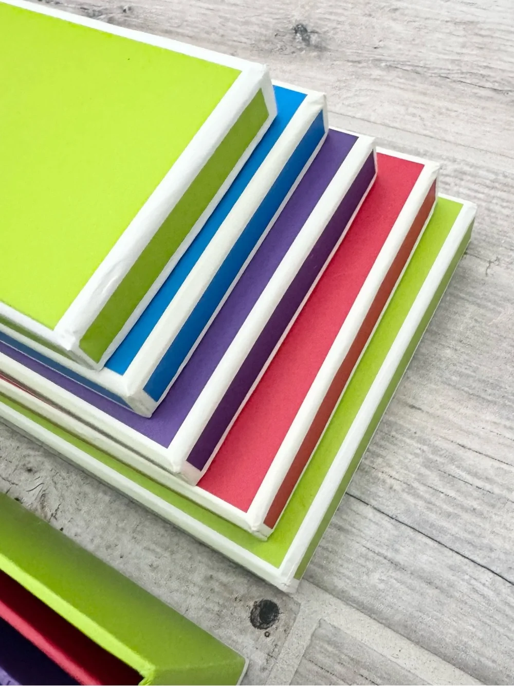Vibrant Color Variety Nested Rectangular Boxes - Picture 5 of 7
